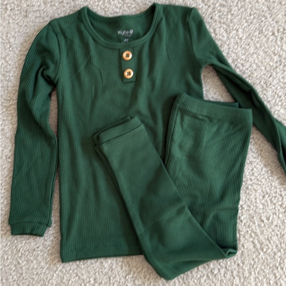 Kyte baby ribbed LS set 4T
